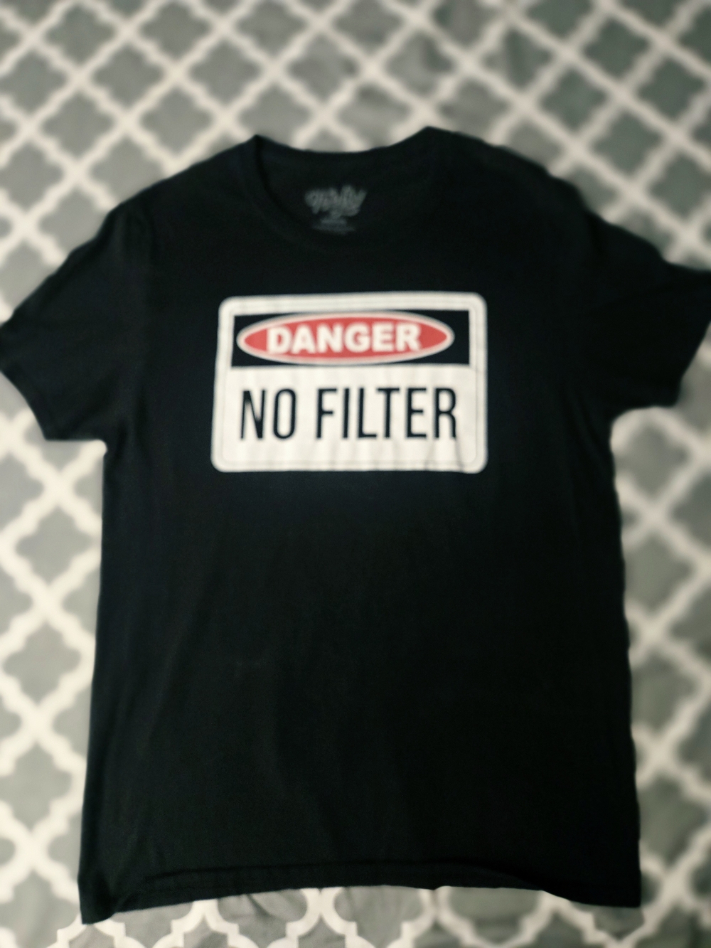 Mens Graphic Tee - "Danger No Filter"